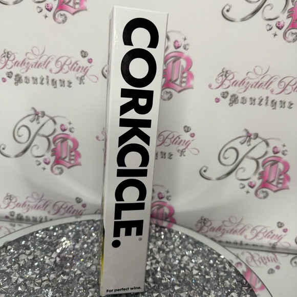 Corkcicle wine cooler chiller stick ice 🧊 cold 🥶 clear and tan cork top BNWT - Picture 9 of 10